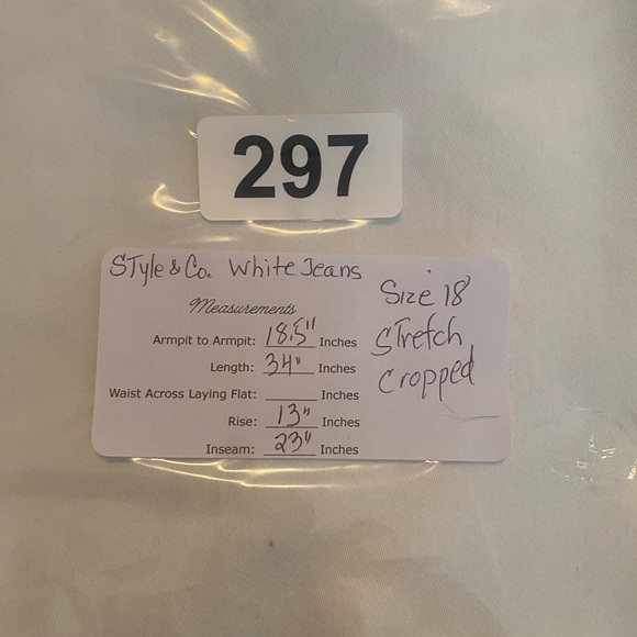 Women's Style &‎ Co White Classic Fit Capri
Jeans Size 18 - Picture 5 of 5